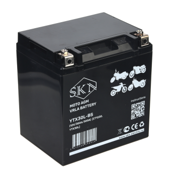 Аккумулятор стартерный для мототехники Rutrike SKN YTX30L-BS (12V/30Ah/300A) [CT 1230, YTX30L]